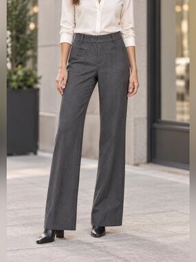 Michael Kors Women’s Charcoal Gray High-Waist Wide-Leg Pants Size 8